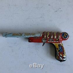 Marx Vintage Tin Toy Rex Mars Clicker Space Pistol Ray Gun From The 1950s