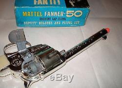 Mattel 1959-65 FANNER 50 w DEPUTY HOLSTER+ORIG BOX Cap Gun Set Excellent Cd