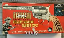 Mattel BULLET-Loading FANNER 50 Smoking REVOLVER CAP GUN in the BOX with Bullets