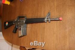 Mattel Marauder Toy Machine Gun M-16 Rifle WORKS GREAT