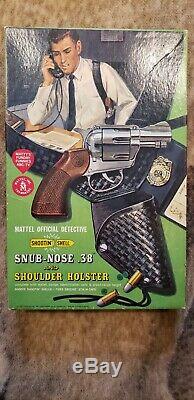 Mattel Official Detective Shootin Shell Snub-Nose 38 Cap Gun Set Box ID Complete