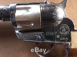Mattel Swivelshot Trick Holster Fanner 50 Cap Gun-1958 with Box