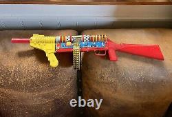 Mega Rare Vintage MARX Tin Litho 1951 G-MAN Model Sub-Machine Tommy Gun Working