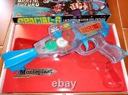 Monteplast. Spacial-6. Vintage Space Gun. Pistol. Rare Spain Space Toy. 60, S