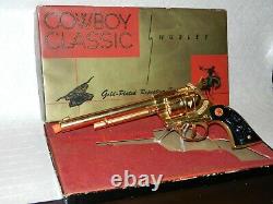 NEW HUBLEY COWBOY CLASSIC 1955 No 276 GOLD PLATED REPEATING CAP GUN NICE