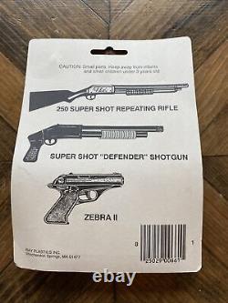 NEW Vintage RayLine Zebra Super Shot Toy Automatic Pistol Gun with Extra Ammo