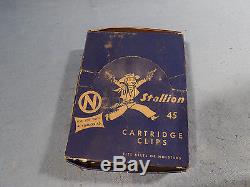 Nichols Stallion 45 Cap Gun Bullet Clips Display Carton Of 11 Cartridge Clips