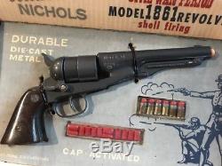 NICHOLS STALLION MODEL 61 Civil War Cap Gun, with Shadow Box & Toy Bullets
