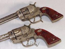 Nice Halco 44 Cal. US Marshal Cap Gun Guns Double Holster Cowboy Set