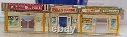 Nice Vintage Marx Tin Western Town Buildings Wells Fargo General Store Guns