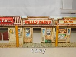 Nice Vintage Marx Tin Western Town Buildings Wells Fargo General Store Guns