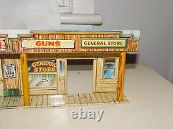 Nice Vintage Marx Tin Western Town Buildings Wells Fargo General Store Guns