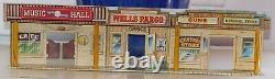 Nice Vintage Marx Tin Western Town Buildings Wells Fargo General Store Guns