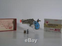 Nichols G-70 Gold Toned DynaMite Toy Cap Gun with Presentation Box, Rare 1960