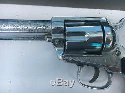 Nichols STALLION 45 MARK II REVOLVER Cap Gun MIB withextra Grips & Bullet Pack