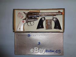 Nichols Stallion 45 Mark 2 II Six Shooter Cap Gun Revolver withOB, Bullets