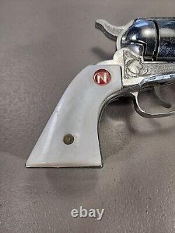 Nichols Stallion 45 Mark II Toy Revolver Vintage 1950's Toy Cap Gun with 6 Shell