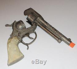 Old Vintage Toy Leslie Henry Davy Crockett Character Htf Western Cap Gun 1950's