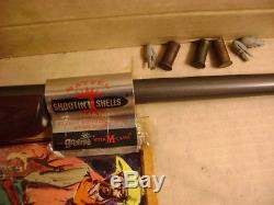 Old Mattel Shootin Shell 6 Shooter Rifle Cap Gun 1959 + Box Unfired / Unused