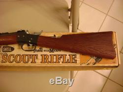 Old Mattel Shootin Shell Indian Scout Rifle Cap Gun 1958 + Box Unfired / Unused