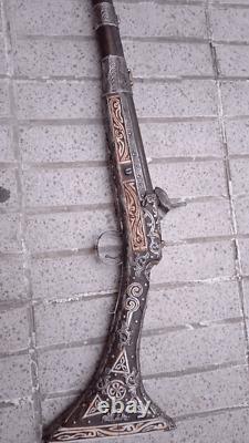 Old Real Moroccan Gun Bone Henna Art Design-Authentic Handmade