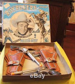 Old Roy Rogers 2 Gun Holster Set W Box George Schmidt 1950's Western ...