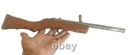 Old Vintage Wood & IronMade Diwali festival Fire Cracker Shot Toy Gun 01