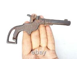 Original Vintage Old Antique Unique Design Cast Iron Rare ZIP Gun Toy USA