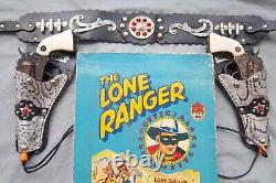 Outstanding beautiful Lone Ranger cap gun rig boxed toy pistols