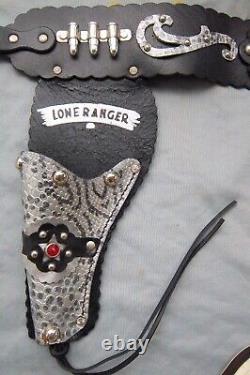 Outstanding beautiful Lone Ranger cap gun rig boxed toy pistols