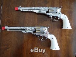 Pair Of Hubley Colt. 45 Die Cast Cap Guns From 1959-1965 Nice