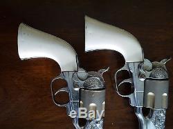 Pair Of Hubley Colt. 45 Die Cast Cap Guns From 1959-1965 Nice