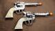 Pair / Set Vintage Kilgore Mustang 1950s 60s Die Cast Cap Guns 9 Never Fired