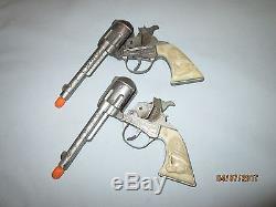 Pair of Kilgore Roy Rogers Toy Cap Gun's withLeather Double Holster. Working