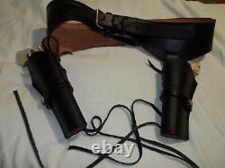 Pair of Texan Jr Cap Guns and Leather Holster