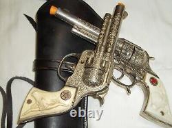 Pair of Texan Jr Cap Guns and Leather Holster