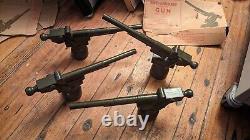 RARE 4(Four) Vintage Child Toy Anti-Aircraft Gun. Exc Cond. Works Pull Release