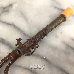 RARE Antique Cast Iron Firecracker Cap Gun Stevens Excellent Condition