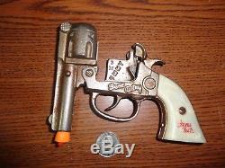 RARE! Kenton Gene Autry Nickel Plated Dummy Cast Iron Toy Cap Gun 1940 A