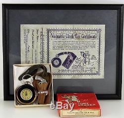 RARE Lone Ranger Lapel Watch / Fob & Gun in box with advertisement certificate