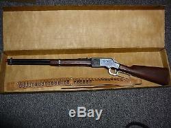 RARE MATTEL WINCHESTER SADDLE GUN With 32 BULLET BANDOLIER WithORIG. BOX #592