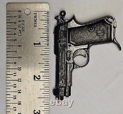 RARE Miniature Beretta 934 Cap Gun Cast Metal Removable Clip 2¾ Uniwerk Italy