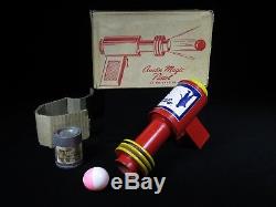 RARE NMIB VINTAGE 1940's AUSTIN MAGIC CRYSTAL PISTOL SPACE TIN GUN ORIG. BOX