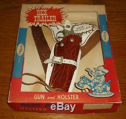 RARE Rex Trailer Boomtown Hubley Cap Gun PROTOTYPE in box with Holster