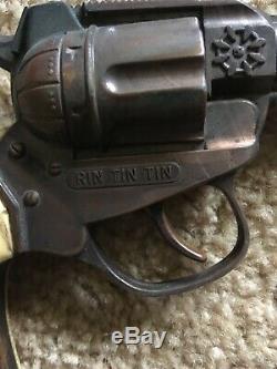 RARE Rin Tin Tin Leather Holster Set With Cap Gun & Telescope