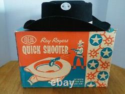 RARE Roy Rogers Quick Shooter Ideal Toys Western Hat with Secret Gun 1961