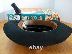 RARE Roy Rogers Quick Shooter Ideal Toys Western Hat with Secret Gun 1961