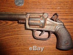 RARE! Stevens Cowboy Single Shot 12 Cast Iron Toy Cap Gun 1930