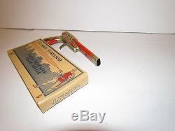 RARE VINTAGE 1930's FLASH GORDON RAY GUN TIN LITHO CLICKER MINT WITH BOX