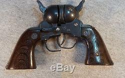 RARE Vintage NICHOLS Stallion Model 61 BLUE Cap Gun Toy Pistol Die Cast NoBullet